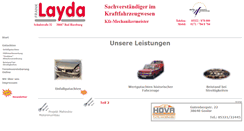 Desktop Screenshot of kfz-layda.de