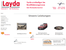 Tablet Screenshot of kfz-layda.de